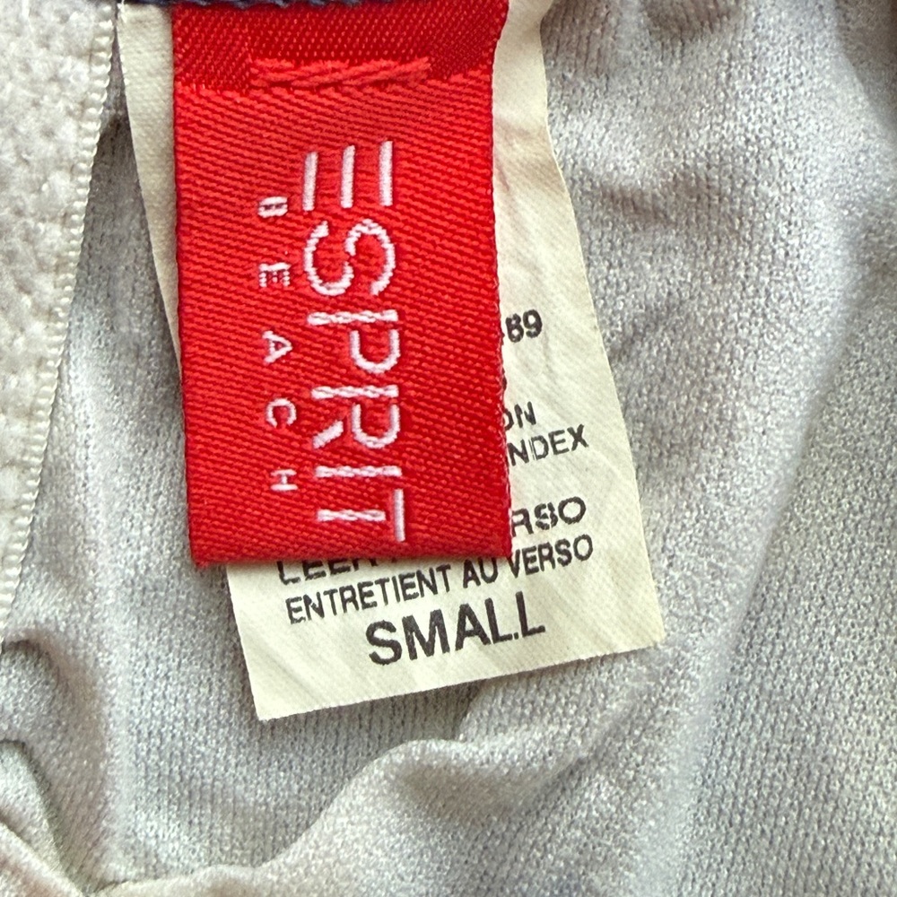 Vintage Esprit Navy Blue and White Polka Dot Halter Midi Bikini Set - Picture 5 of 5